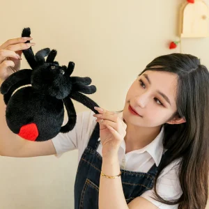 25cm Simulation Animals Realistic Color Spide Plush Toy Soft Stuffed Animal Cartoon Little Spider  Plushi Doll for Kid Xmas Gift