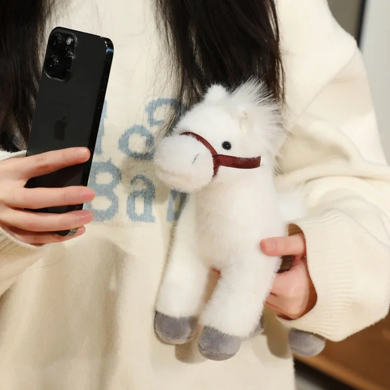 23cm New Real Life Horse Plush Toy 3 Colors Stuffed Animal Super Realistic Pony Plush Toys Classic Birthday Gift For Children - Image 5