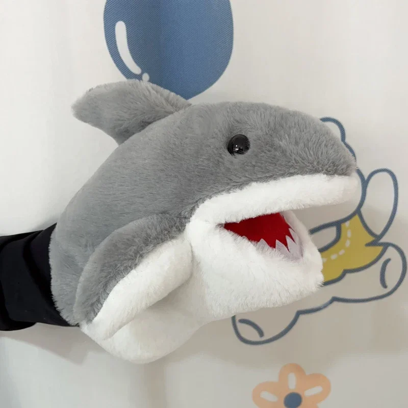 16cm Soft Cute Shark Hand Puppet Plush Toy Artificial Shark Plush Toy Interactive Stuffed Animal Gift for Boys Girls Room Decor - Image 6