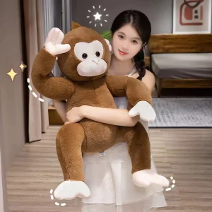 40cm-80cm Big Size Lovely Lifelike Sitting Monkey Plush Toys Soft Stuffed Monkey Doll Cute Animal Doll For Children Home Decor