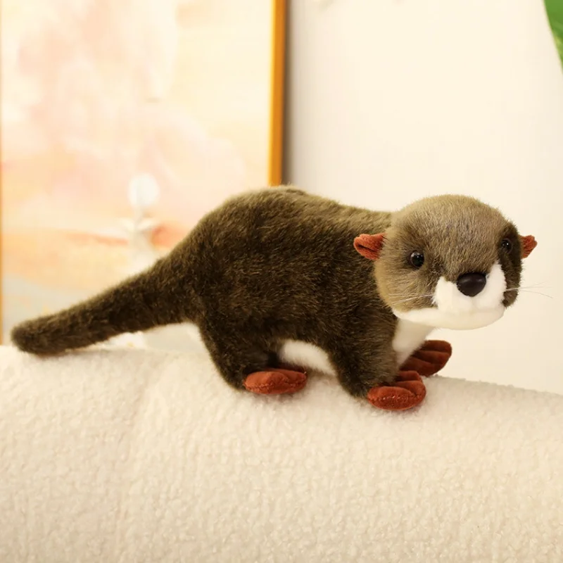 33/38/45CM Kawaii Lifelike Otter Plush Toy Otter Plushie Stuffed Animal Toy Appease Baby Doll Kid Birthday Xmas Gift - Image 2